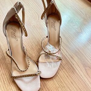 Embellished Tan Women's Heels